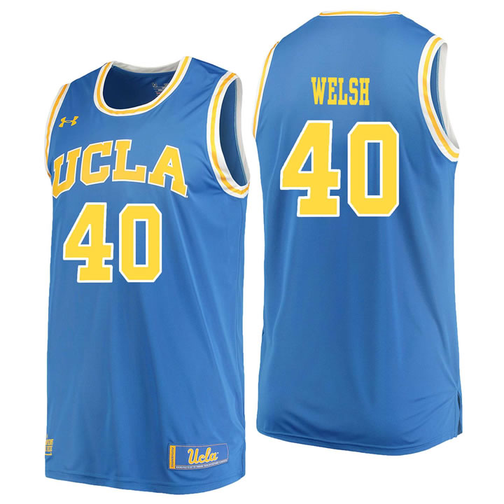 UCLA Bruins #40 Thomas Welsh Blue College Basketball Jersey